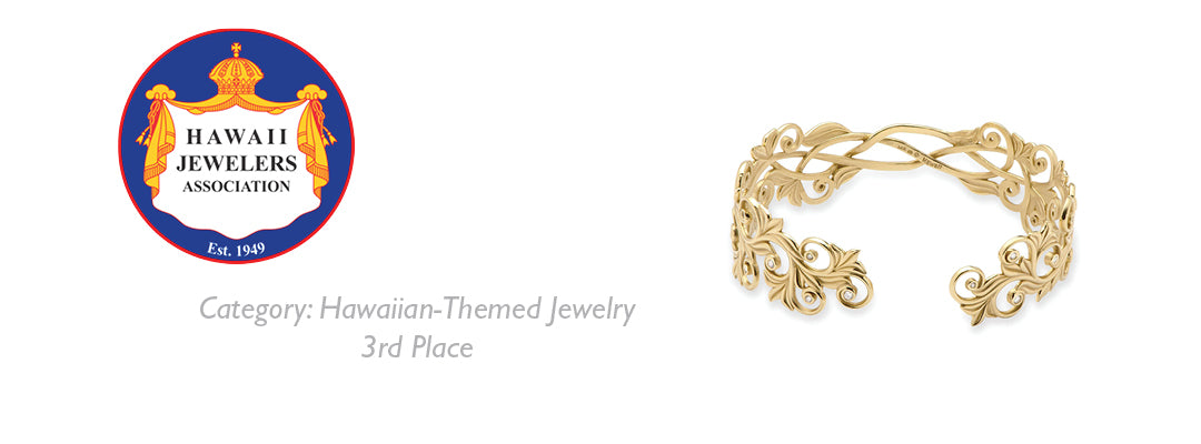 2016 Hawaii Jewelers' Association Winner: Living Heirloom Bracelet in Gold with Diamonds
