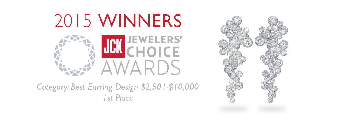 2015 JCK Awards: Diamond Bubble Earrings in White Gold
