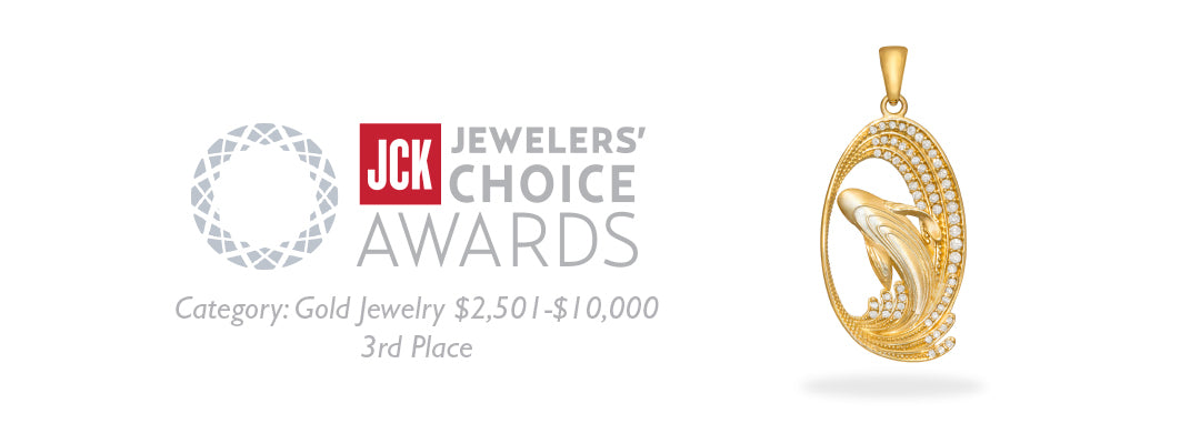 2015 JCK Award Winner: Breaching Whale in Gold with Diamonds
