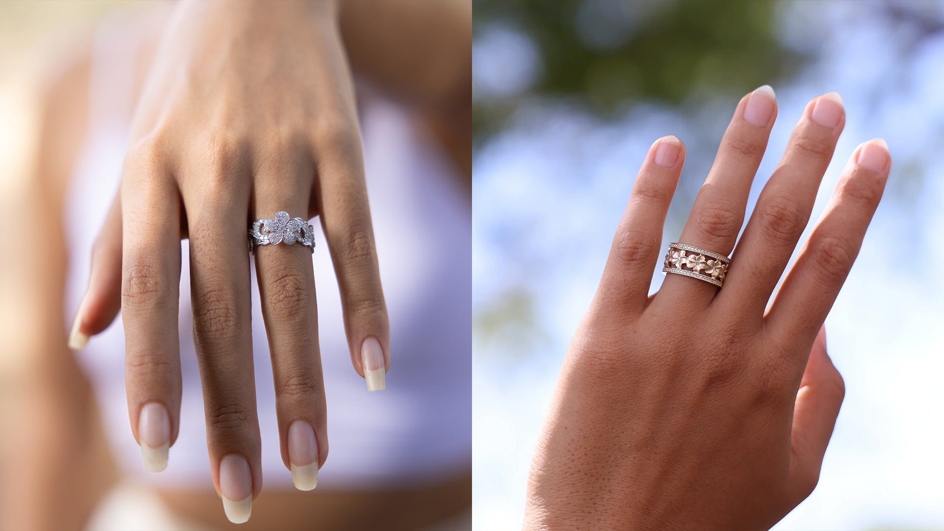 2 Hawaiian engagement rings