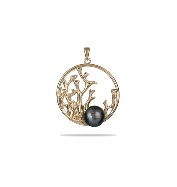 black pearl pendant necklace