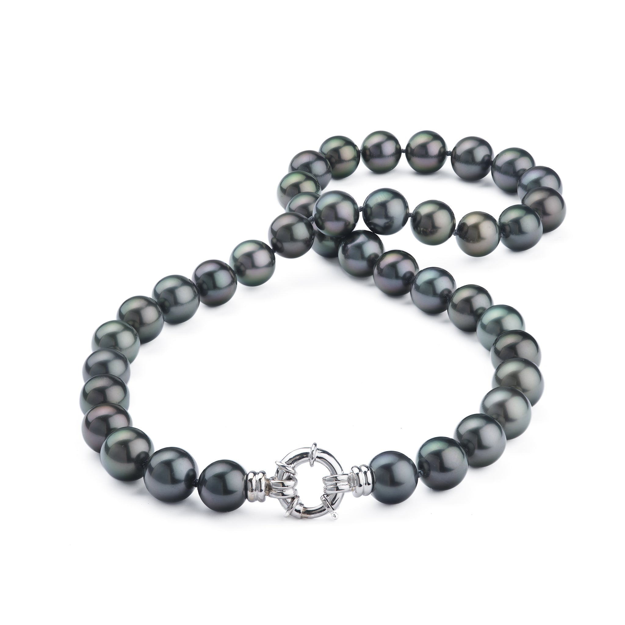 33 Ombre South Sea White Pearl and Tahitian Black Pearl Strand