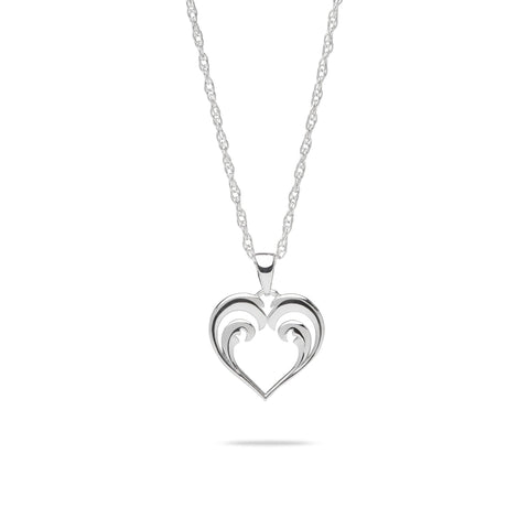 Nalu Heart Halskette in Sterling Silber