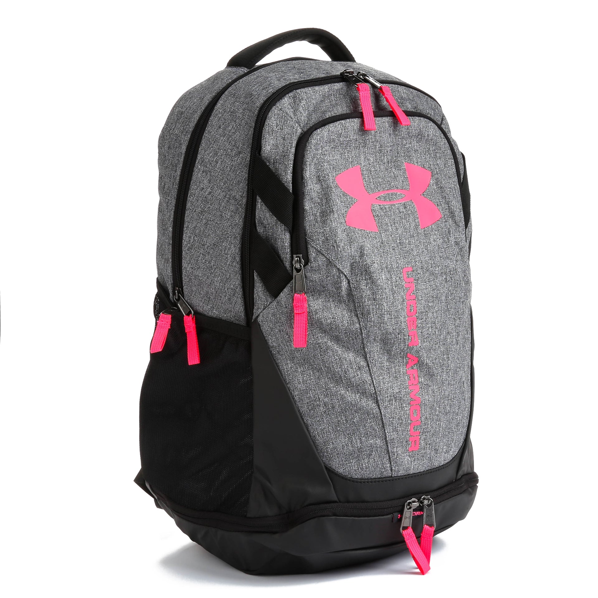 Under Armour Hustle 3.0 Backpack - Heather Grey / Pink - New Star