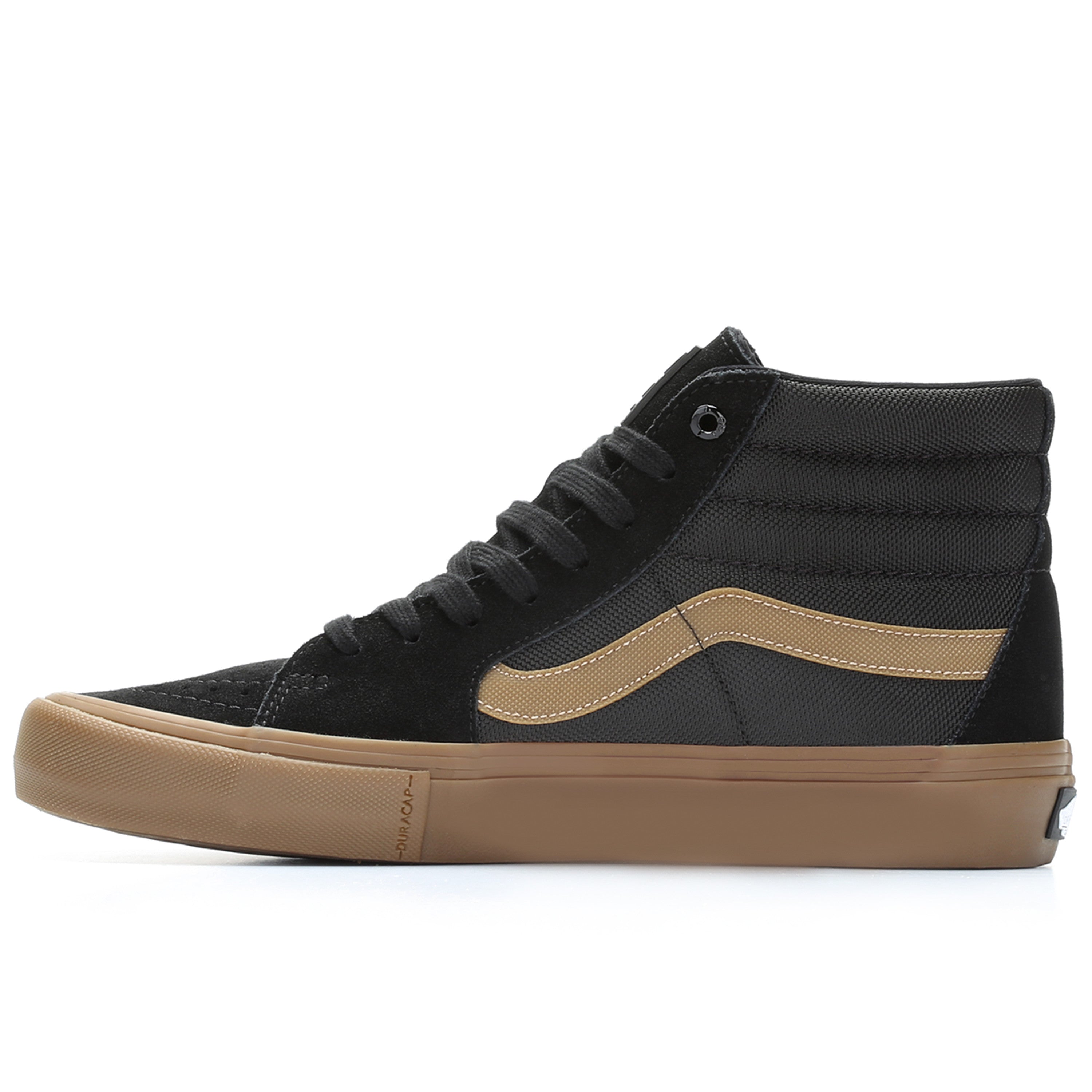 vans sk8 hi black gum sole