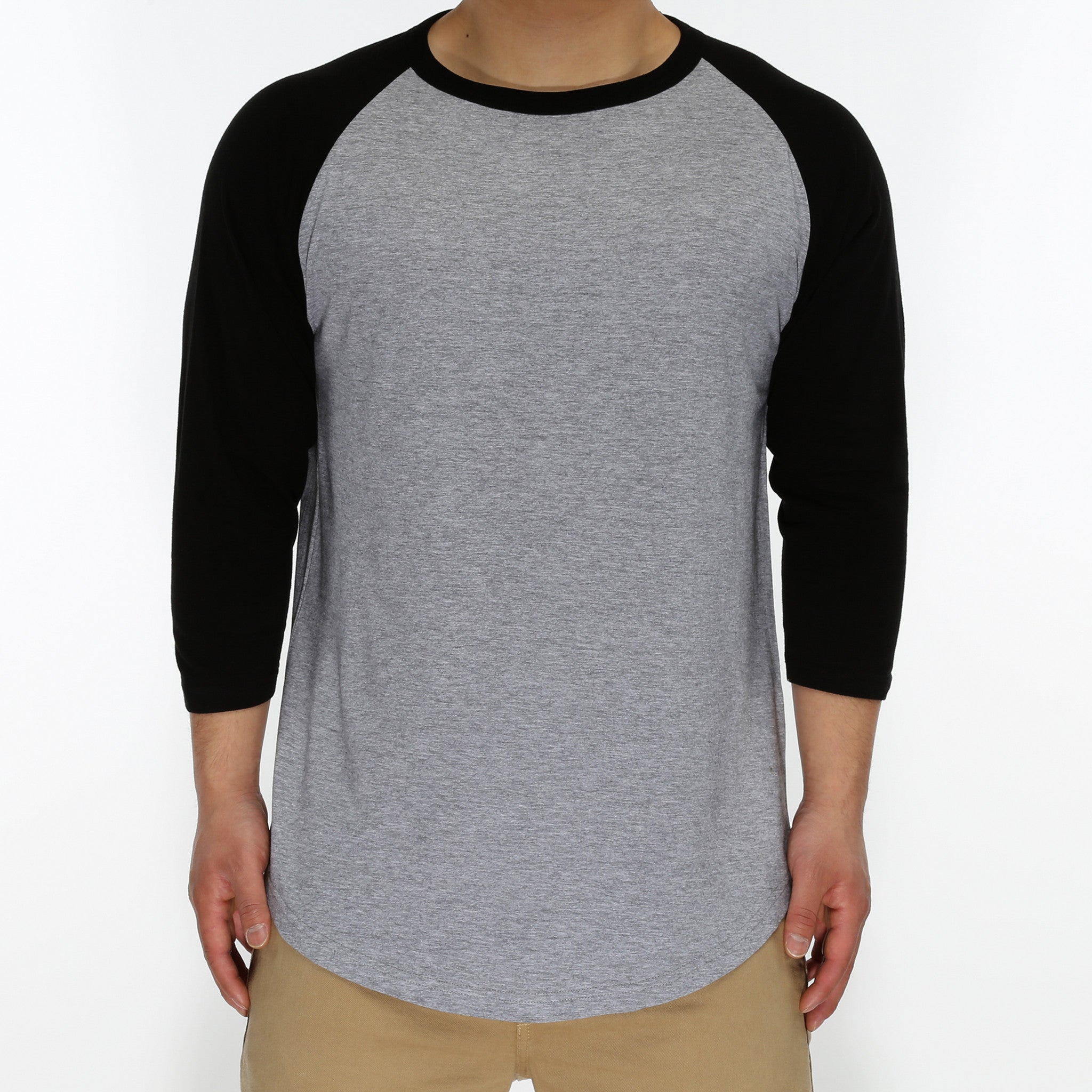 black baseball tee