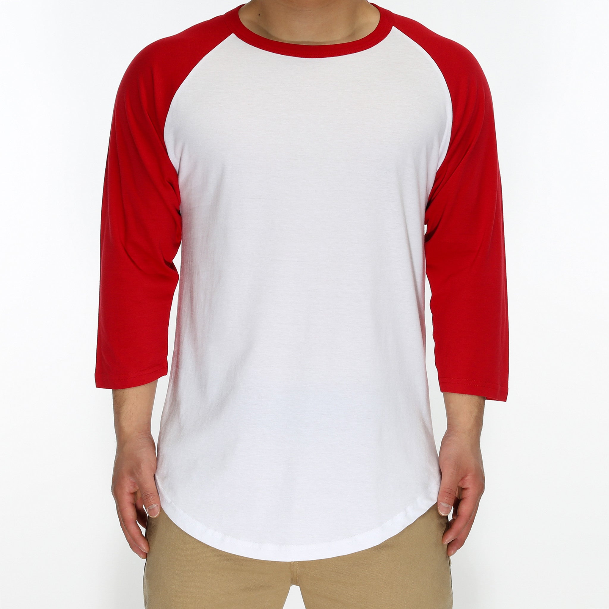 red baseball t shirt