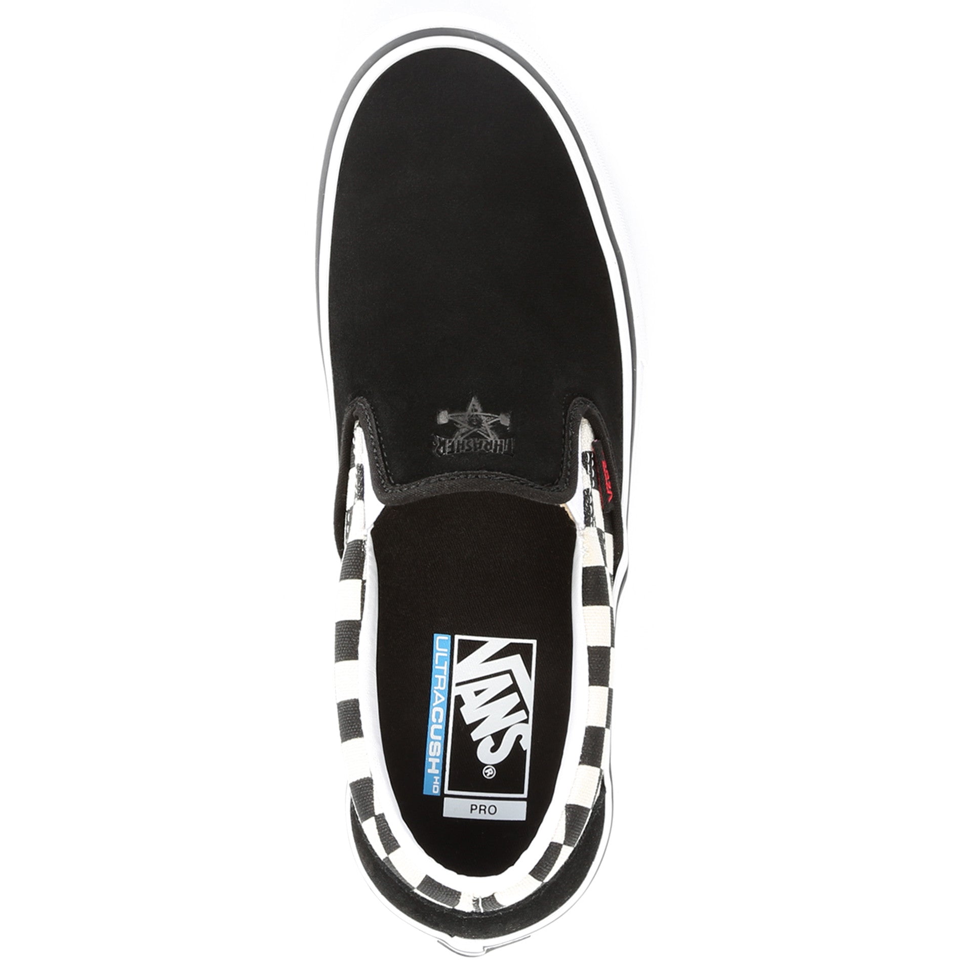 vans thrasher checkerboard slip on