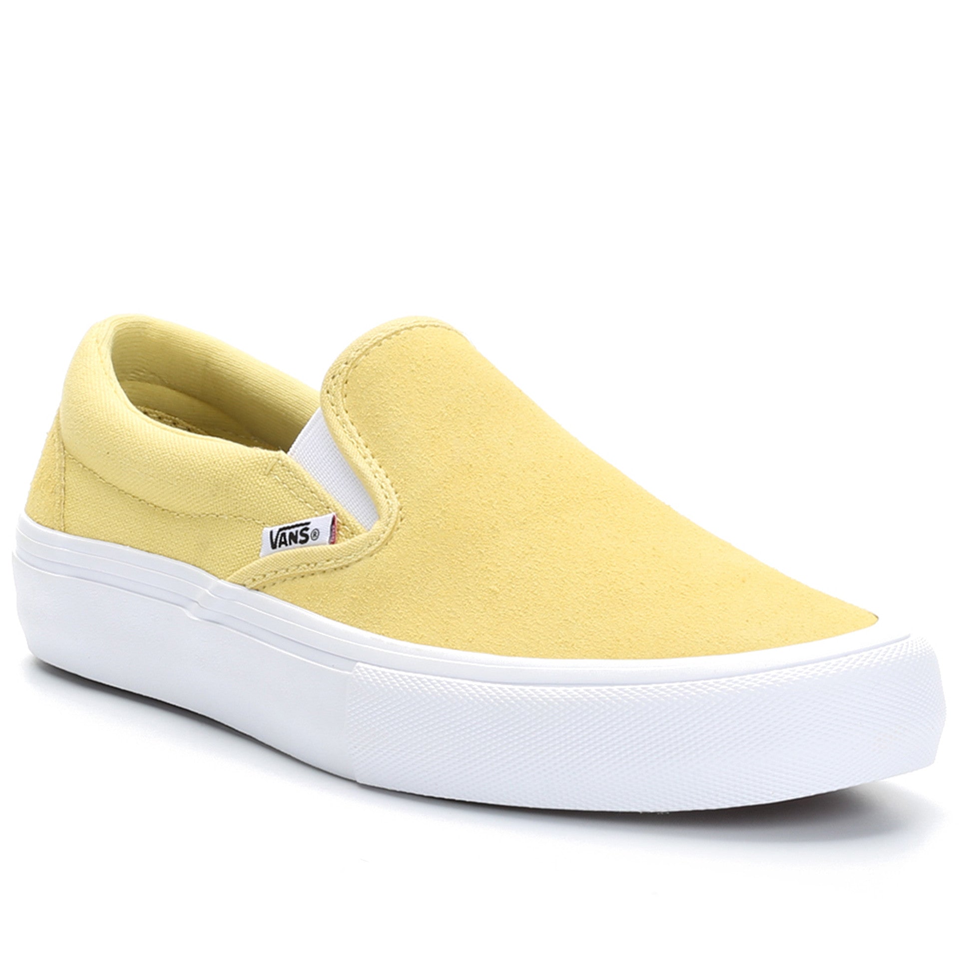 light yellow slip on vans