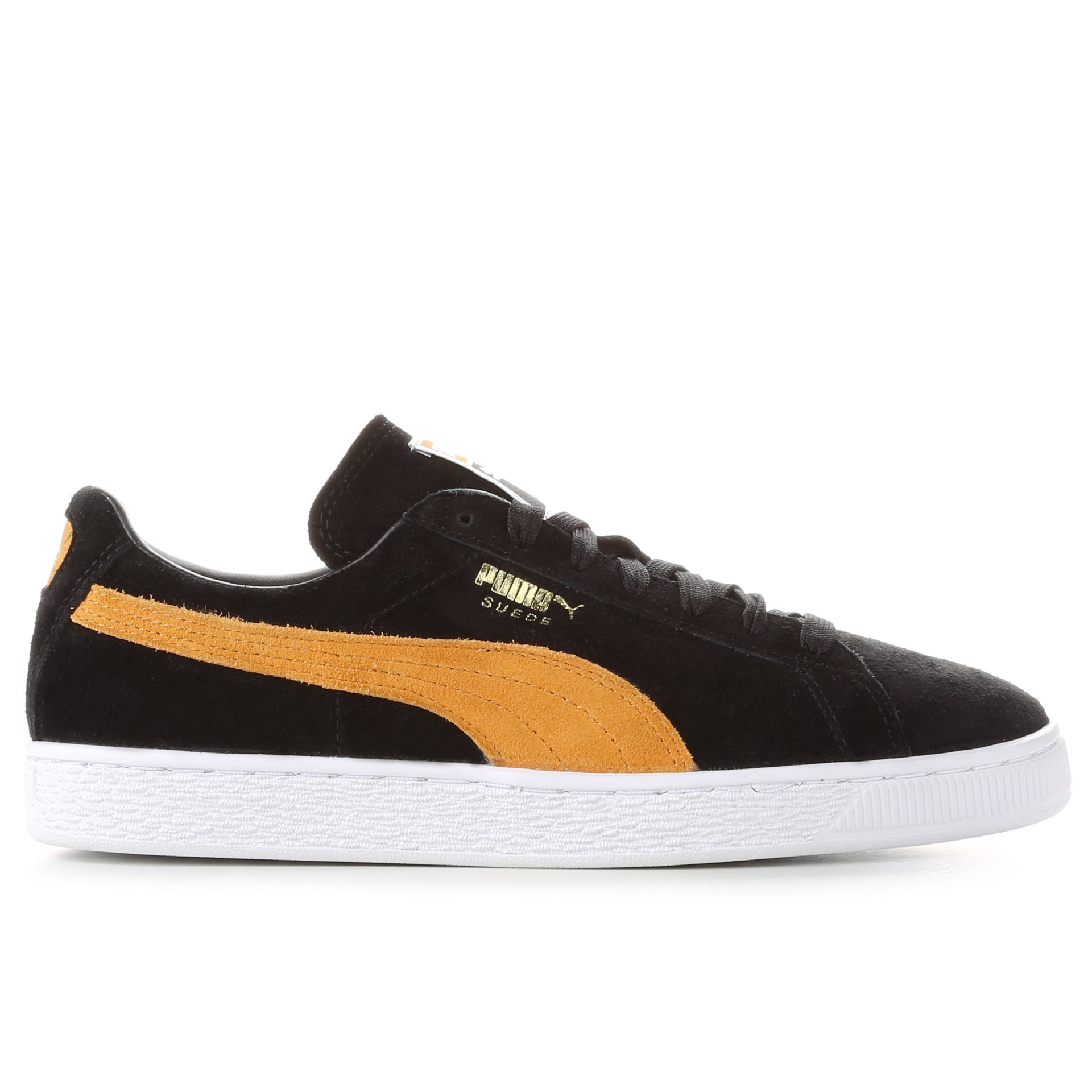 puma suede gold black