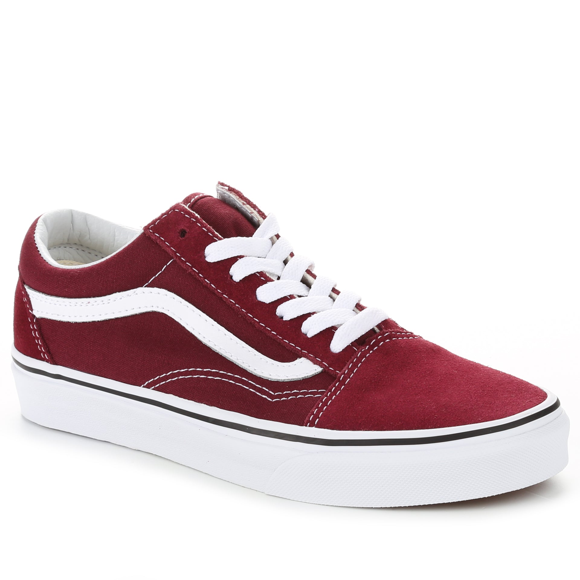 maroon and white vans