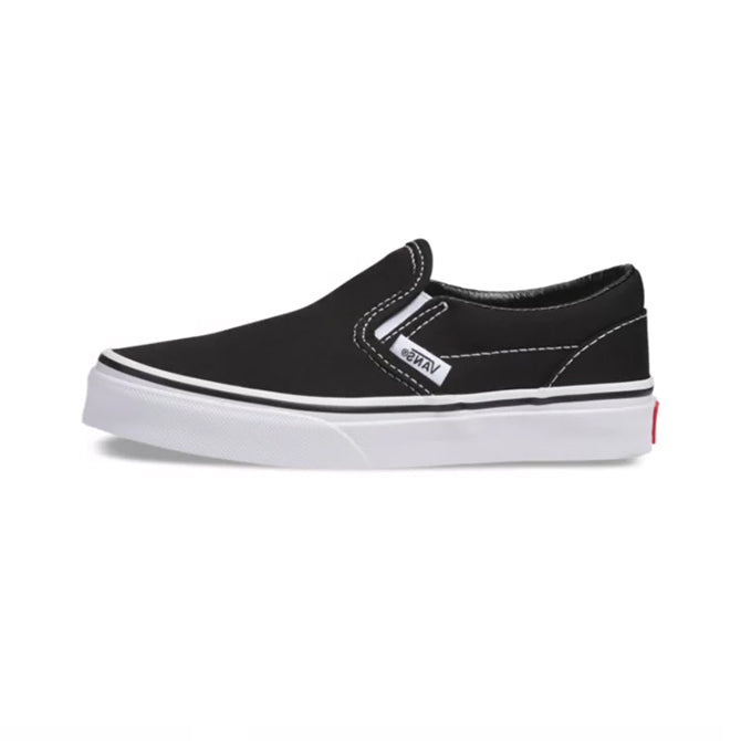 youth black slip on vans