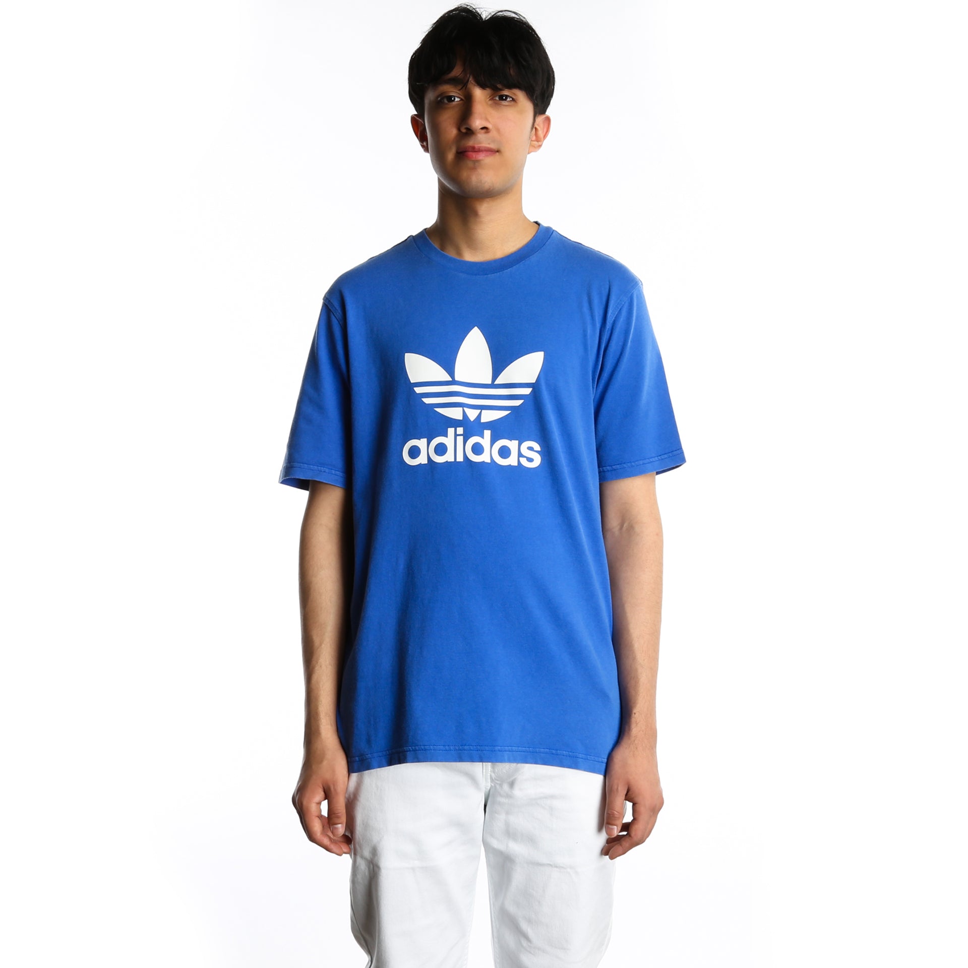 adidas blue trefoil t shirt