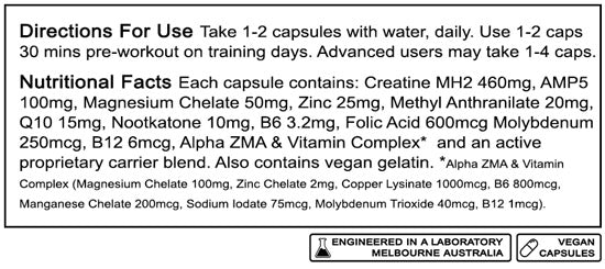 BIGBoyz Creakick Directions & Ingredients