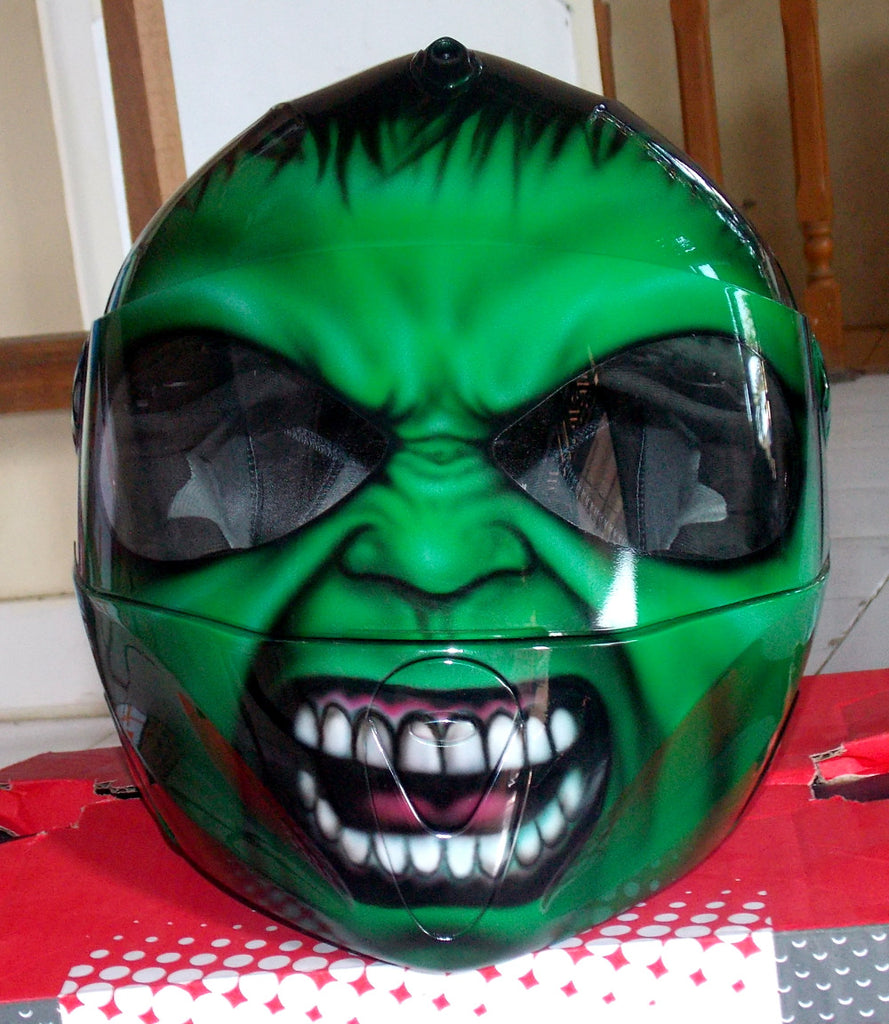 Kids Motorcycle Helmet Youth Airbrushed Custom Superhero – Custom