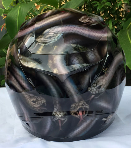 Medusa Furious Greek Monster Snake Hair Bad Ass Airbrush Helmet