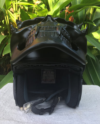 Dark Knight Black Motorcycle Helmet – Custom Airbrush Helmet