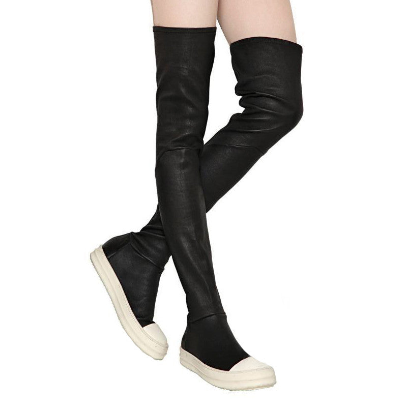 over the knee thigh high leather boots