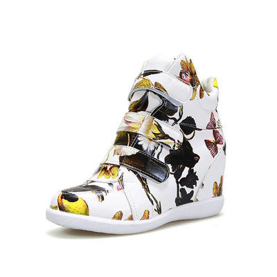 floral high top sneakers