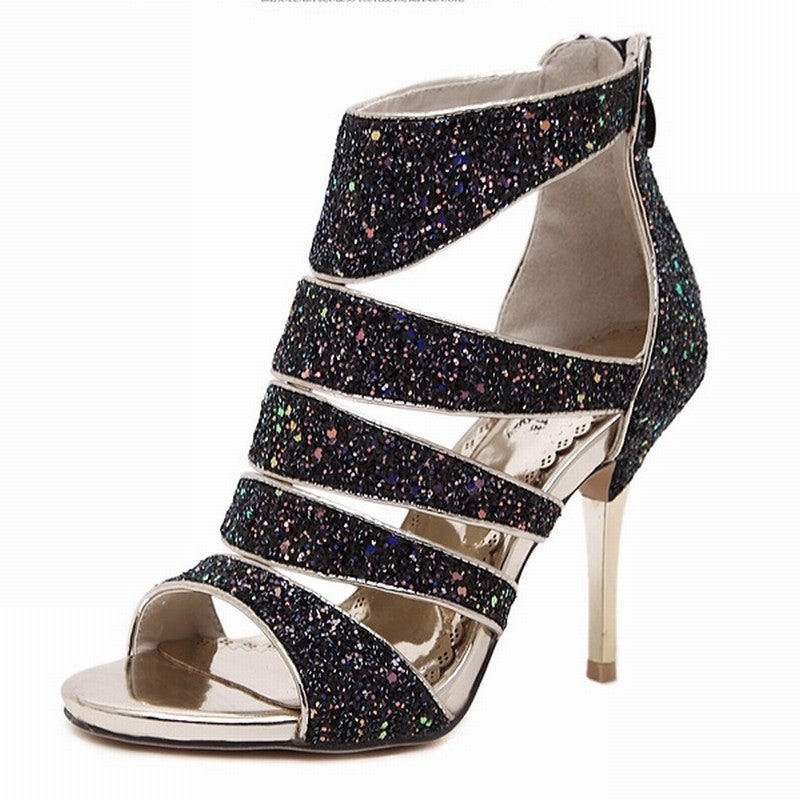 glitter gladiator heels