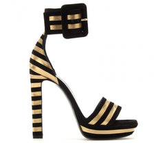 black and gold platform shoes