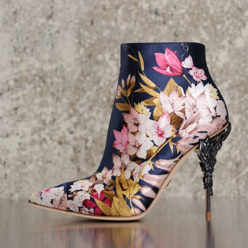 flowered boots