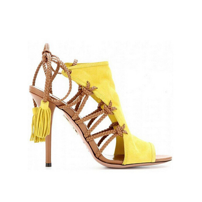 strappy rope heels