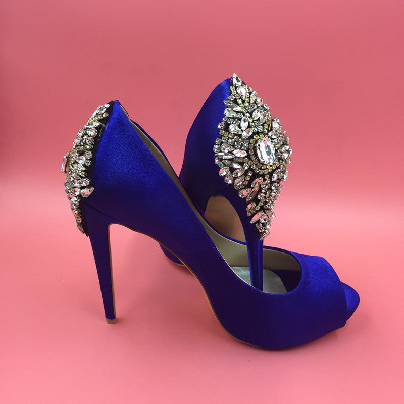 high heels with crystals