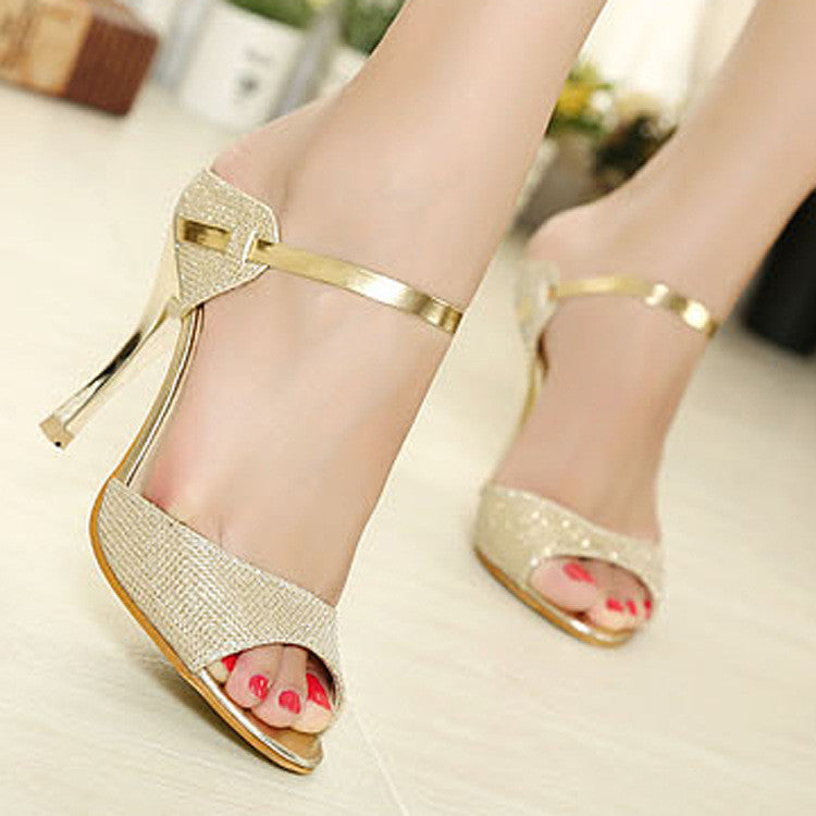 So Chic - Slip On High Heel Sandals 