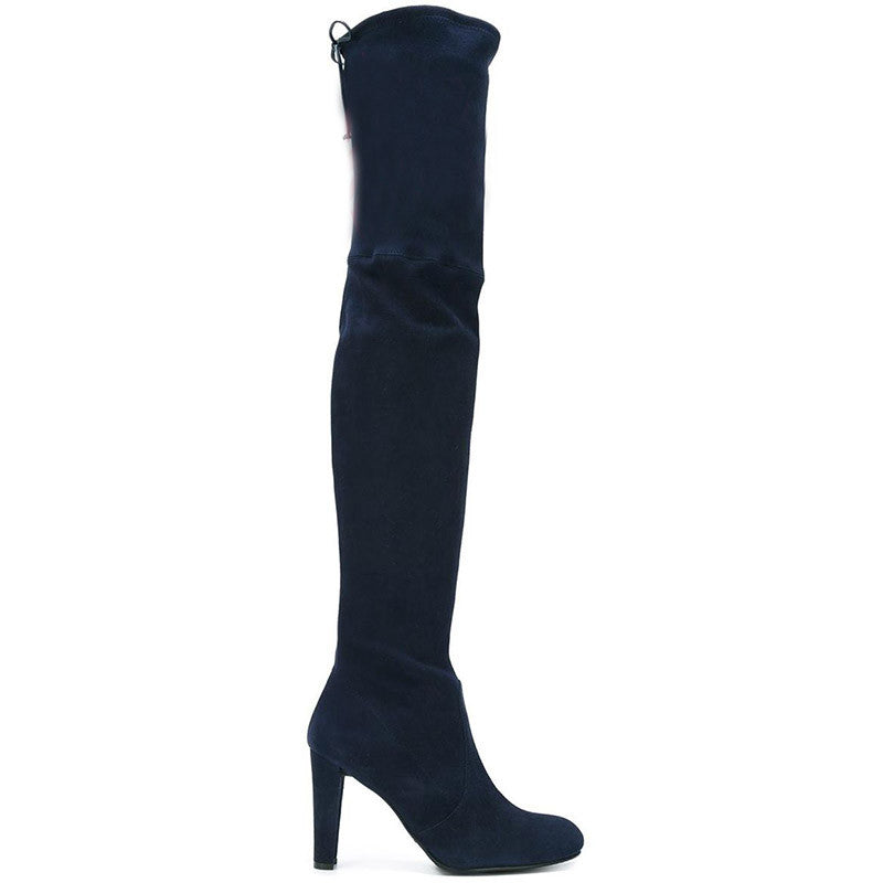 thigh high boots square heels