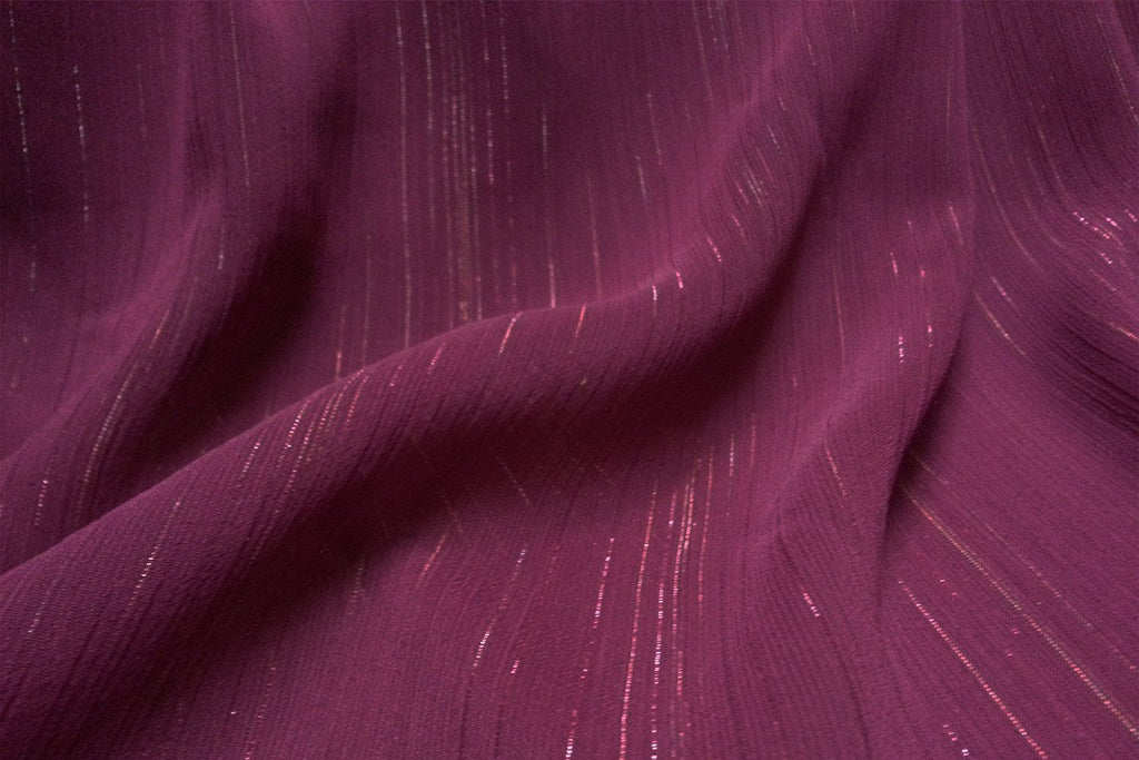 burgundy chiffon fabric