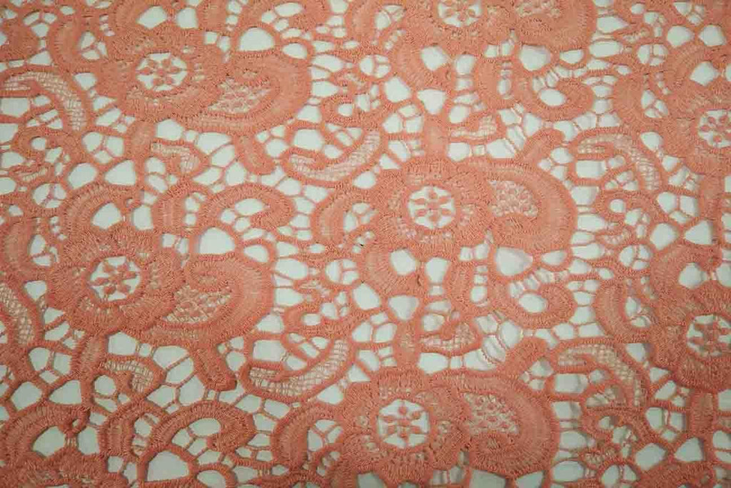 orange lace material