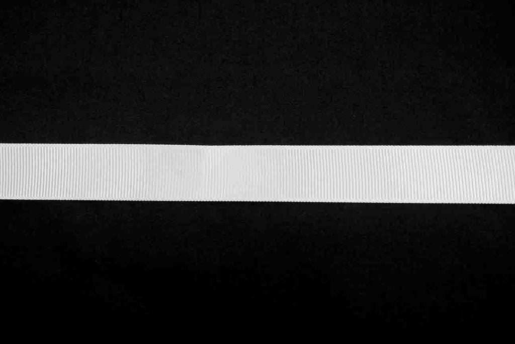 white grosgrain ribbon