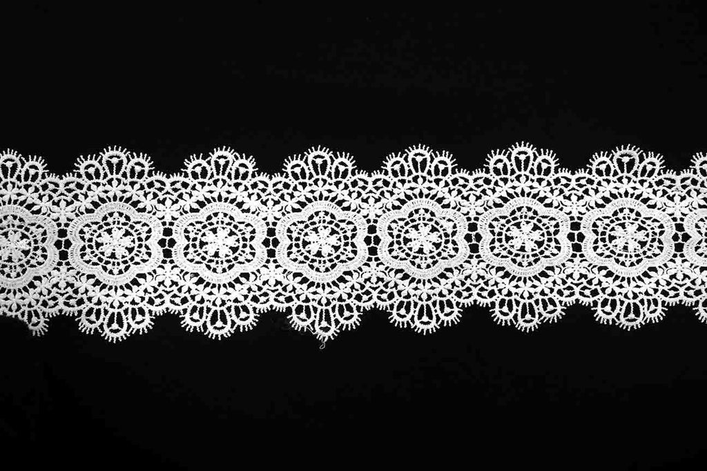 Floral Raschel Non-Stretch Lace Trim by yard, TR-10859