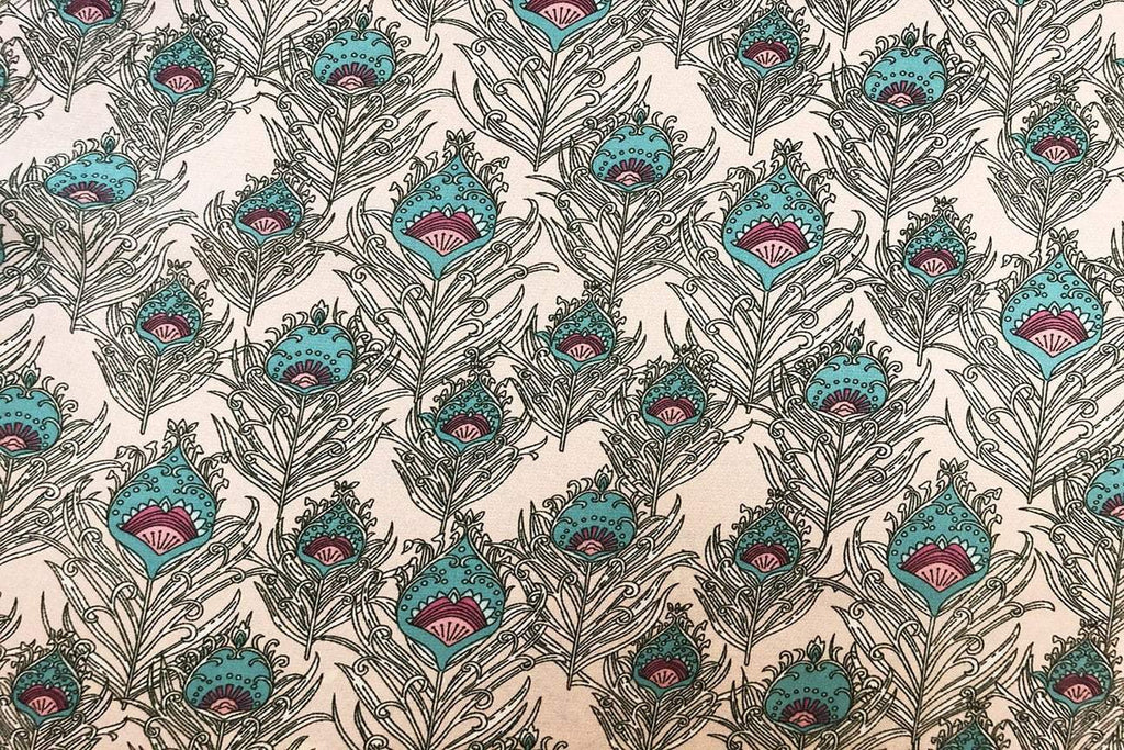 peacock chiffon fabric