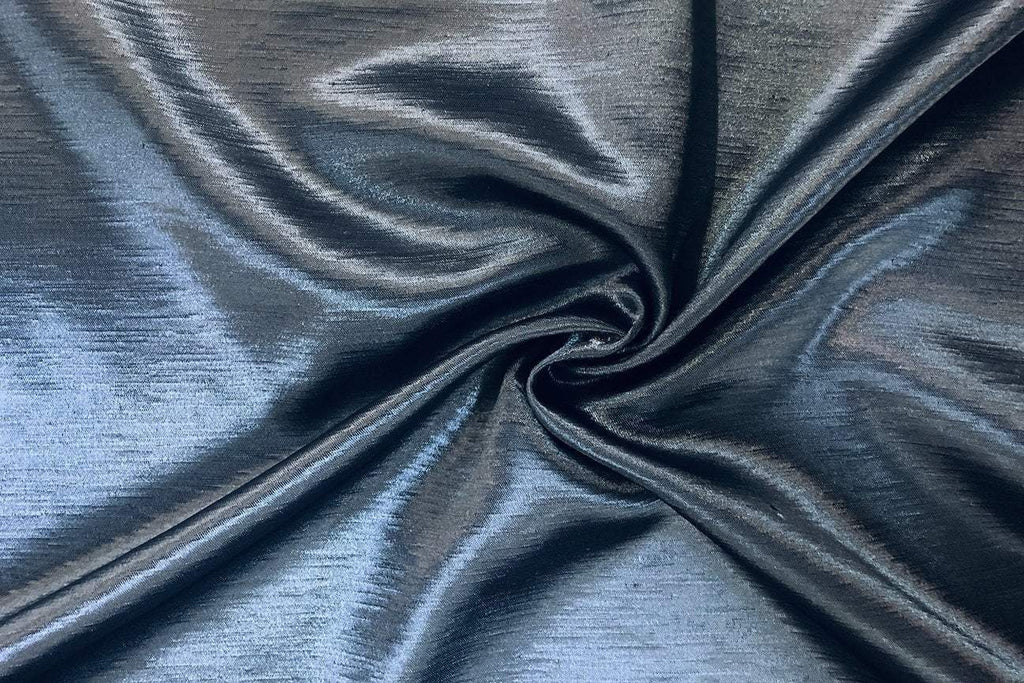 Dark Steel Blue Satin Shantung | Rainbow Fabrics Sydney