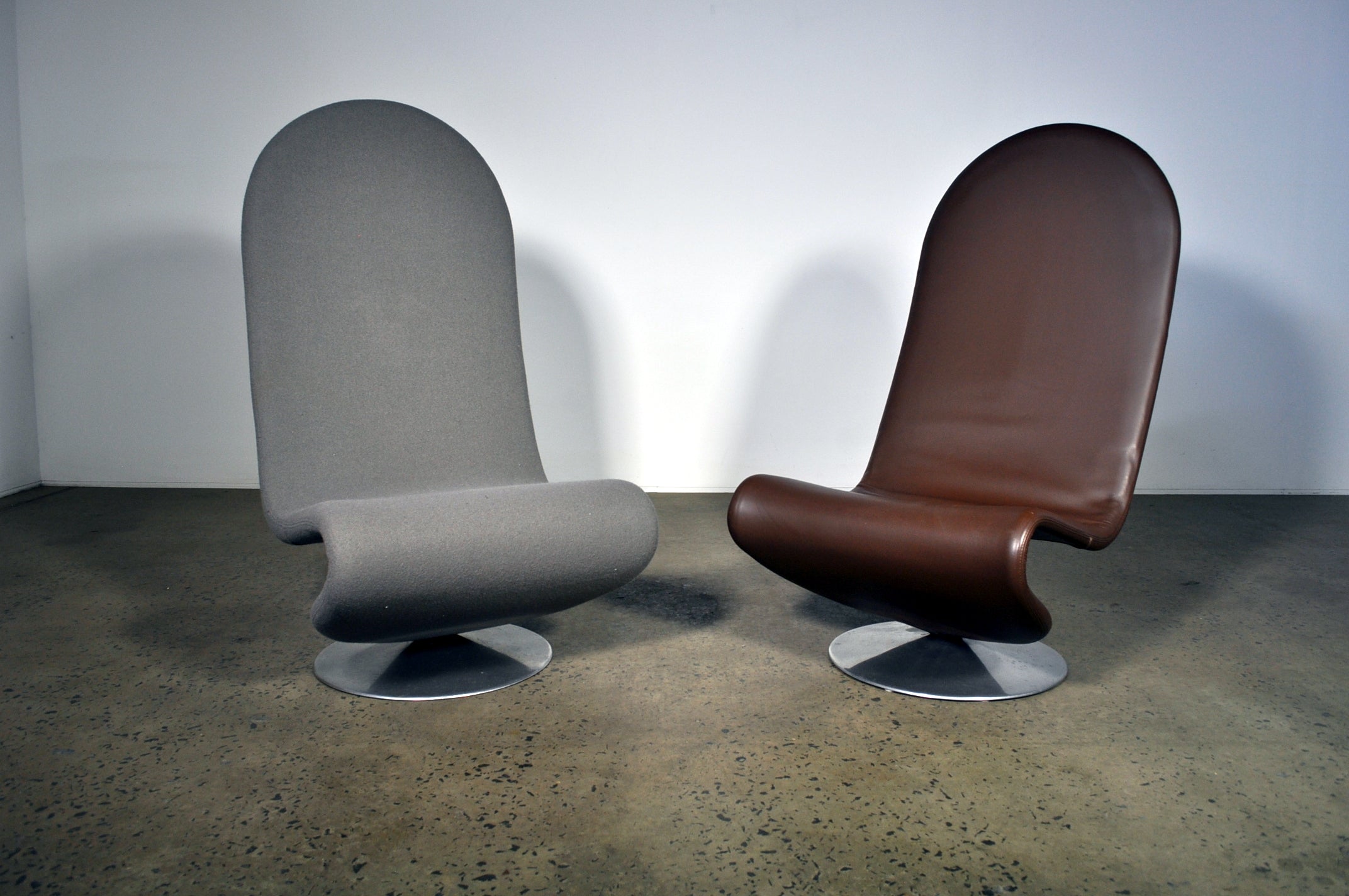 two lounge chairs