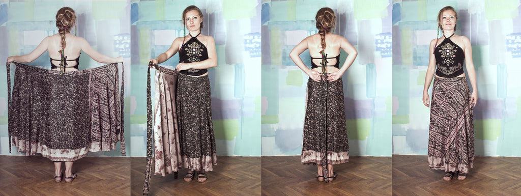 skirt wrap sari wear ways maxi classic