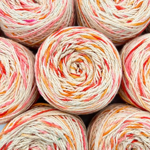 April Yarn of the Month - 2-Ply Sport Weight Recycled Silk Yarn in 'Tulips'