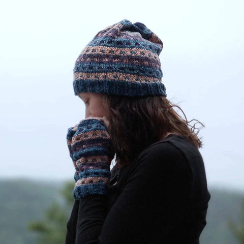 Hat and Mitten set knitting project kit.