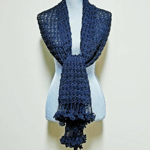 A business-casual crochet shawl pattern from Darn Good Yarn.