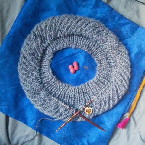 Knit Hat In Progress
