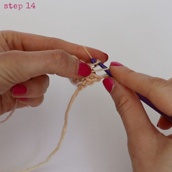 Single Crochet step 10