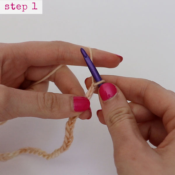 Step 1 - Single Crochet Chevron Stitch