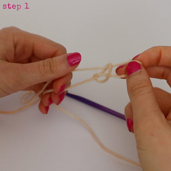 chain stitch step 1