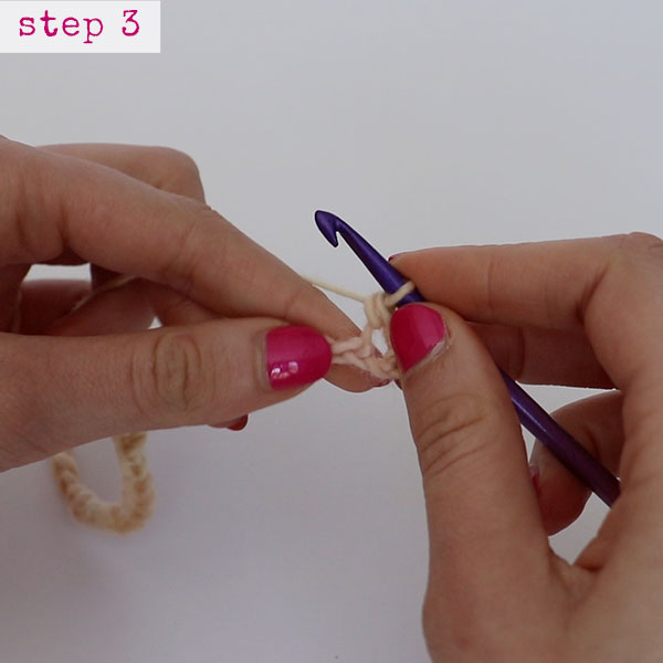 Step 3- Single Crochet Chevron Stitch