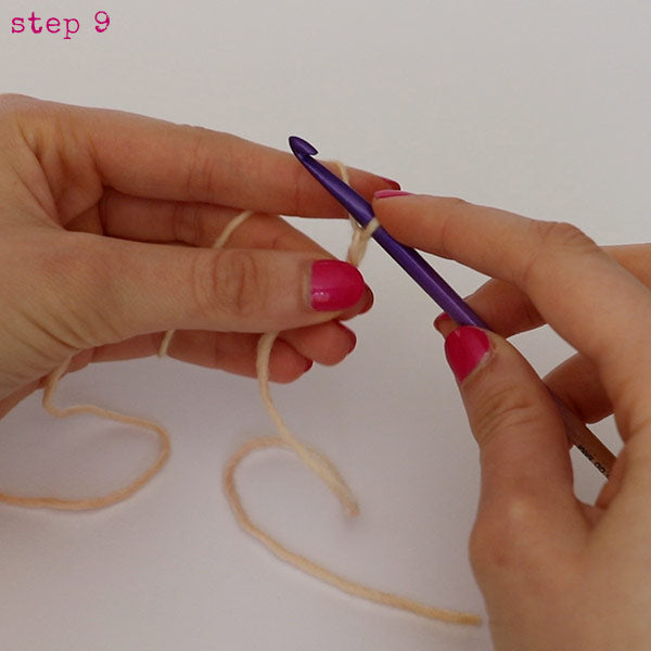 chain stitch step 9