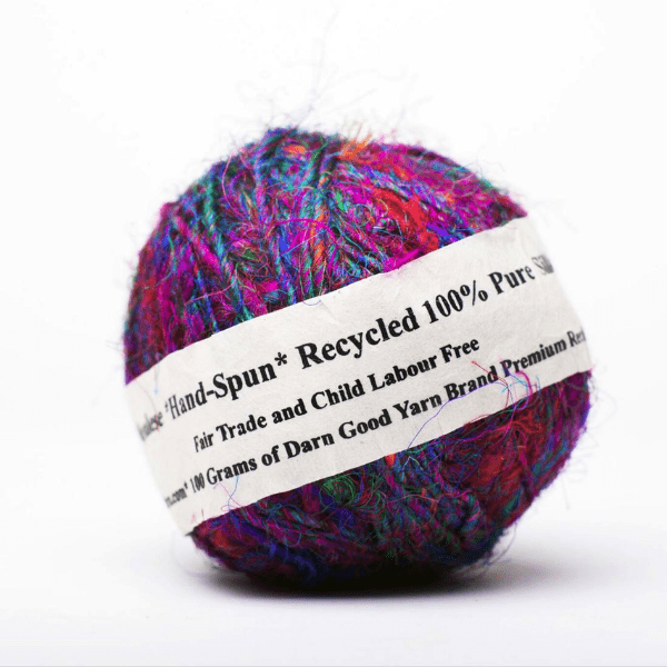 Premium Silk Yarn ball on a white background