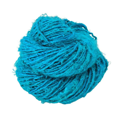 Blue banana fiber yarn, soft yarns that aren't itchy.