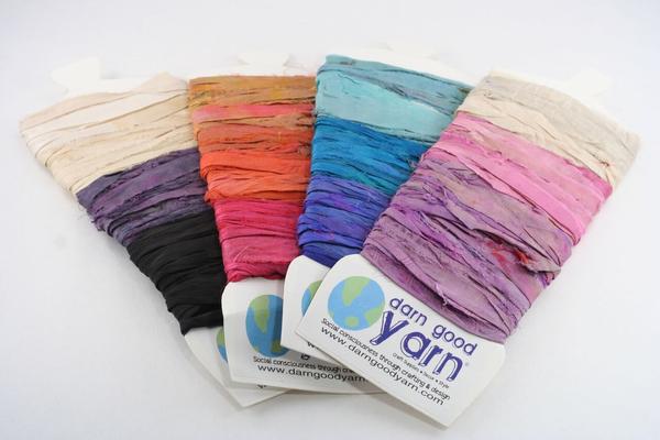 multicolored yarn sample cards